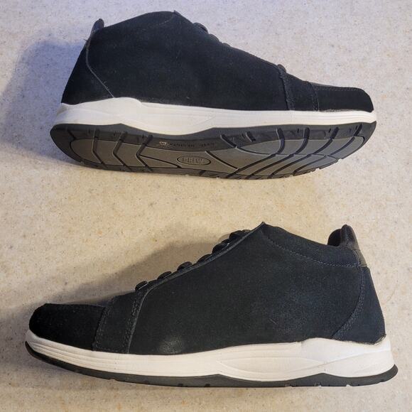 DREW Strobe Black Leather Sneakers 9 XW Orthopedic Wide Motion Therapeutic Shoe